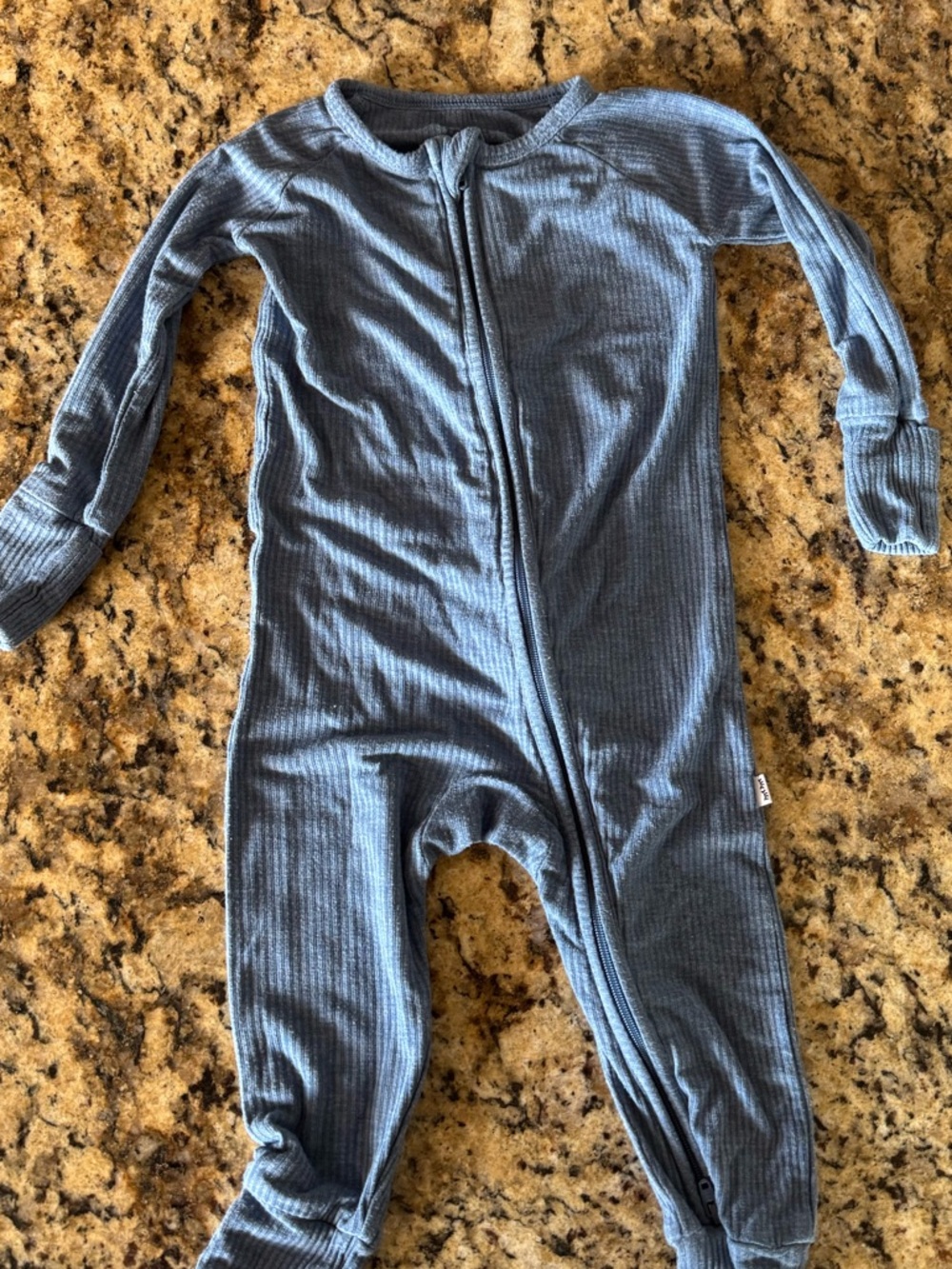 Little Sleepies Ribbed zippie size 6-12m